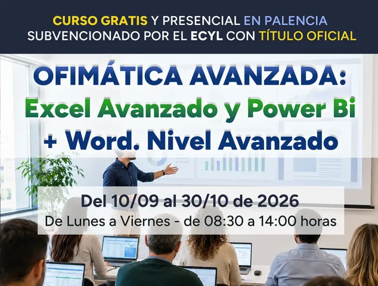 Ofimática avanzada: Excel Avanzado y Power Bi + Word Nivel Avanzado